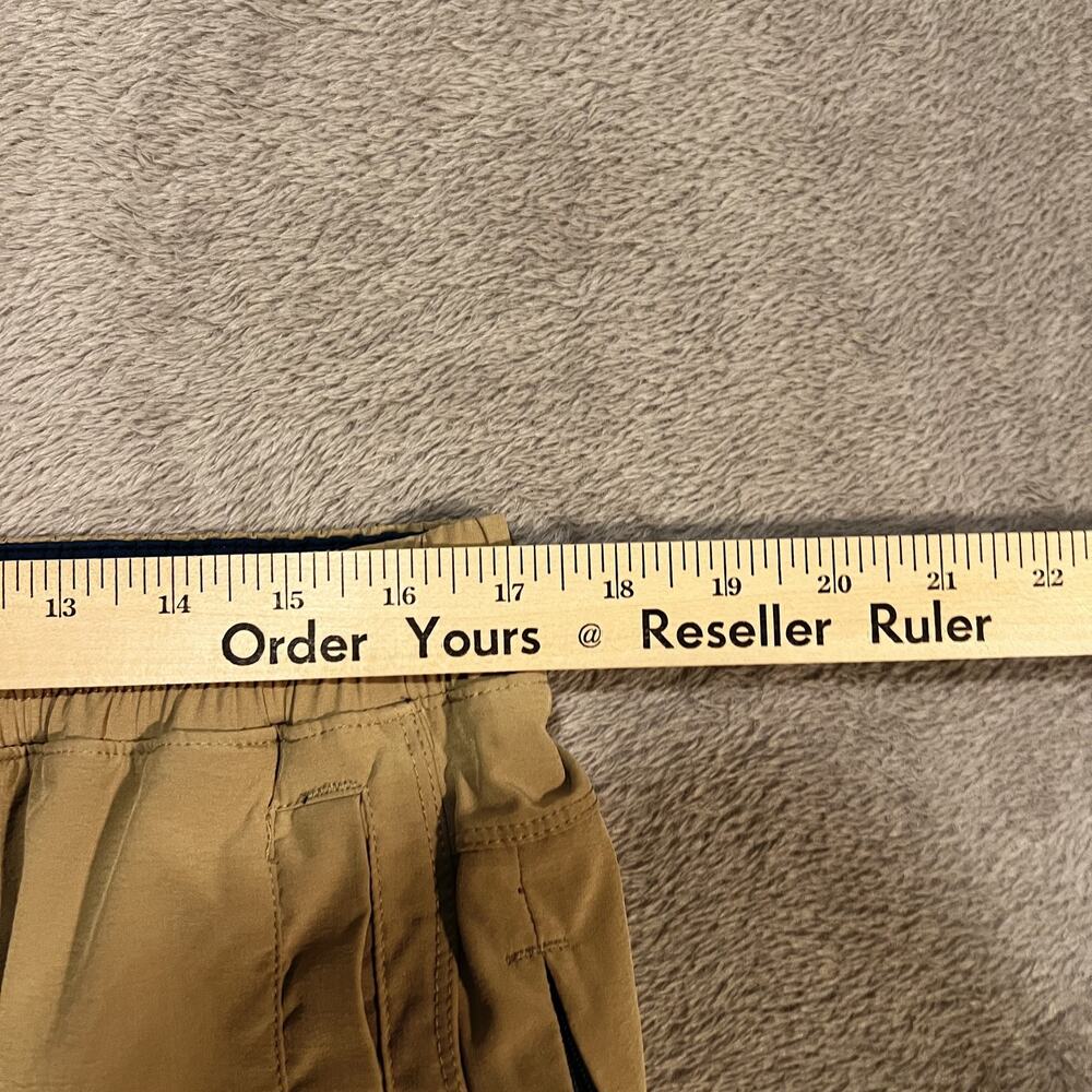 Freeballers Shorts Mens Medium Khaki Tan Lined Athletic Performance Zip Pocket - Picture 10 of 10
